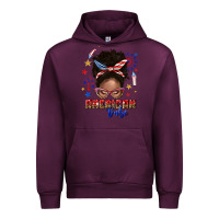 Mauve Wine American babe afro messy bun Urban Hoodie - texasbilliewilder