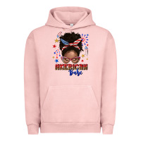 Pigment Salmon American babe afro messy bun Urban Hoodie - texasbilliewilder