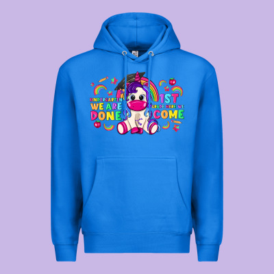 Kindergarten We Are Done 1st Here We Come With Unicorn Premium Hoodie Designed By Texasbilliewilder