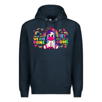 Navy kindergarten we are done 1st here we come with unicorn Premium Hoodie - texasbilliewilder