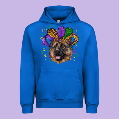 Urban Hoodie mardi gras hat german shepherd