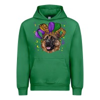 Emerald mardi gras hat german shepherd Urban Hoodie - RanaPortraitStore