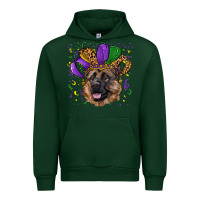 Foreset Green mardi gras hat german shepherd Urban Hoodie - RanaPortraitStore