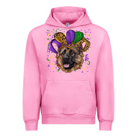 Fuchsia Pink mardi gras hat german shepherd Urban Hoodie - RanaPortraitStore