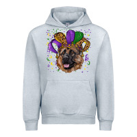 Heather Grey mardi gras hat german shepherd Urban Hoodie - RanaPortraitStore