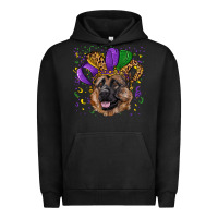 Pigment Black mardi gras hat german shepherd Urban Hoodie - RanaPortraitStore