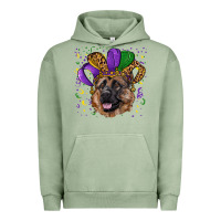 Pigment Oil Green mardi gras hat german shepherd Urban Hoodie - RanaPortraitStore