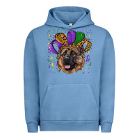 Pigment Pebble Blue mardi gras hat german shepherd Urban Hoodie - RanaPortraitStore