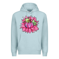 Blue Mist sunflower pumpkin breast cancer Premium Hoodie - Zillion Design Studio