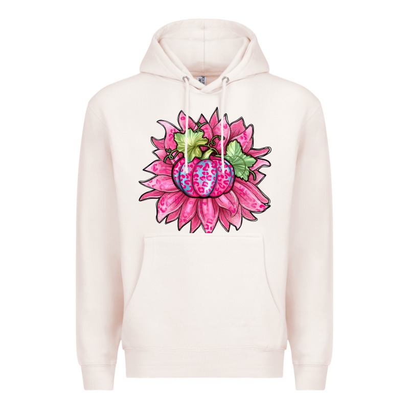 Sunflower Pumpkin Breast Cancer Premium Hoodie by Zillion Design Studio | Teevron