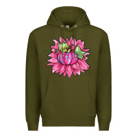 Army Green sunflower pumpkin breast cancer Premium Hoodie - Zillion Design Studio