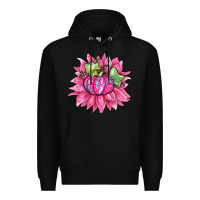 Black sunflower pumpkin breast cancer Premium Hoodie - Zillion Design Studio
