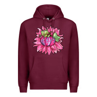 Burgundy sunflower pumpkin breast cancer Premium Hoodie - Zillion Design Studio