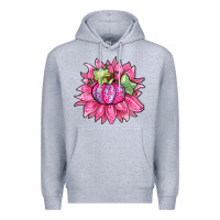 Heather Grey sunflower pumpkin breast cancer Premium Hoodie - Zillion Design Studio