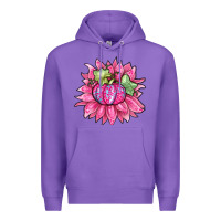 Purple sunflower pumpkin breast cancer Premium Hoodie - Zillion Design Studio