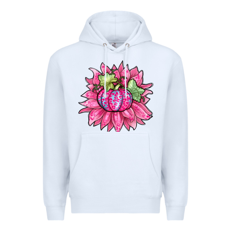 Sunflower Pumpkin Breast Cancer Premium Hoodie by Zillion Design Studio | Teevron