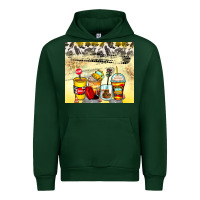 Foreset Green bus driver coffee cups Urban Hoodie - Zillion Design Studio