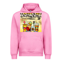 Fuchsia Pink bus driver coffee cups Urban Hoodie - Zillion Design Studio