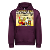 Mauve Wine bus driver coffee cups Urban Hoodie - Zillion Design Studio
