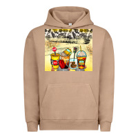 Pigment Burro bus driver coffee cups Urban Hoodie - Zillion Design Studio
