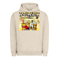 Pigment French Oak bus driver coffee cups Urban Hoodie - Zillion Design Studio