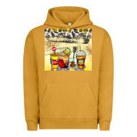Pigment Peanut Butter bus driver coffee cups Urban Hoodie - Zillion Design Studio