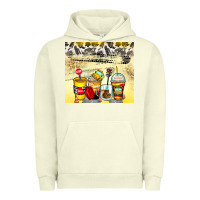 Pigment Pistachio bus driver coffee cups Urban Hoodie - Zillion Design Studio