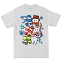 Dove Grey ho ho ho teeth Premium Tee - CowhideDigitalArt