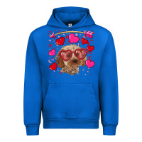 Cobalt valentine's day cockapoo Urban Hoodie - RanaPortraitStore