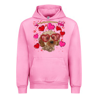 Fuchsia Pink valentine's day cockapoo Urban Hoodie - RanaPortraitStore