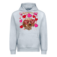 Heather Grey valentine's day cockapoo Urban Hoodie - RanaPortraitStore