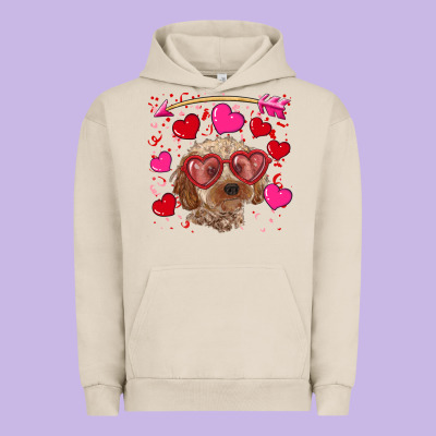 Urban Hoodie valentine's day cockapoo