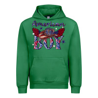 Emerald American boy with cowboy Urban Hoodie - texasbilliewilder