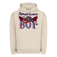 Pigment French Oak American boy with cowboy Urban Hoodie - texasbilliewilder