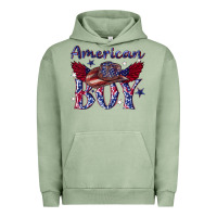 Pigment Oil Green American boy with cowboy Urban Hoodie - texasbilliewilder