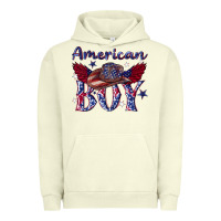 Pigment Pistachio American boy with cowboy Urban Hoodie - texasbilliewilder
