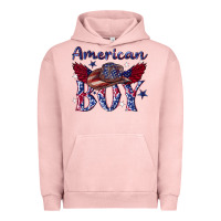 Pigment Salmon American boy with cowboy Urban Hoodie - texasbilliewilder