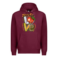 Burgundy let all that you do be done in love Premium Hoodie - texasbilliewilder
