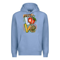 Colony Blue let all that you do be done in love Premium Hoodie - texasbilliewilder