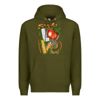 Army Green let all that you do be done in love Premium Hoodie - texasbilliewilder