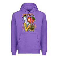 Purple let all that you do be done in love Premium Hoodie - texasbilliewilder