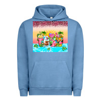 Pigment Pebble Blue beach summer coffee cups Urban Hoodie - Zillion Design Studio