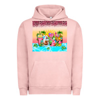 Pigment Salmon beach summer coffee cups Urban Hoodie - Zillion Design Studio