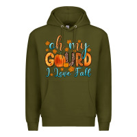 Army Green oh my gourd i love fall Premium Hoodie - Zillion Design Studio