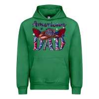 Emerald American dad with cowboy Urban Hoodie - texasbilliewilder