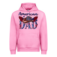 Fuchsia Pink American dad with cowboy Urban Hoodie - texasbilliewilder