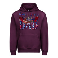 Mauve Wine American dad with cowboy Urban Hoodie - texasbilliewilder