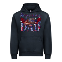 Navy American dad with cowboy Urban Hoodie - texasbilliewilder