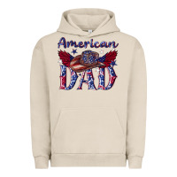 Pigment French Oak American dad with cowboy Urban Hoodie - texasbilliewilder