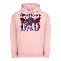 Pigment Salmon American dad with cowboy Urban Hoodie - texasbilliewilder